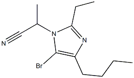 5-Bromo-4-butyl-1-(1-cyanoethyl)-2-ethyl-1H-imidazole Struktur