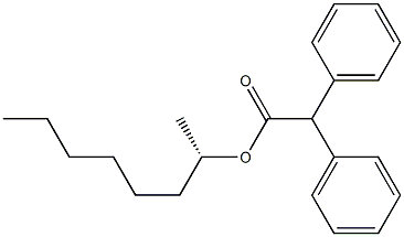 (+)-Diphenylacetic acid (S)-1-methylheptyl ester Struktur