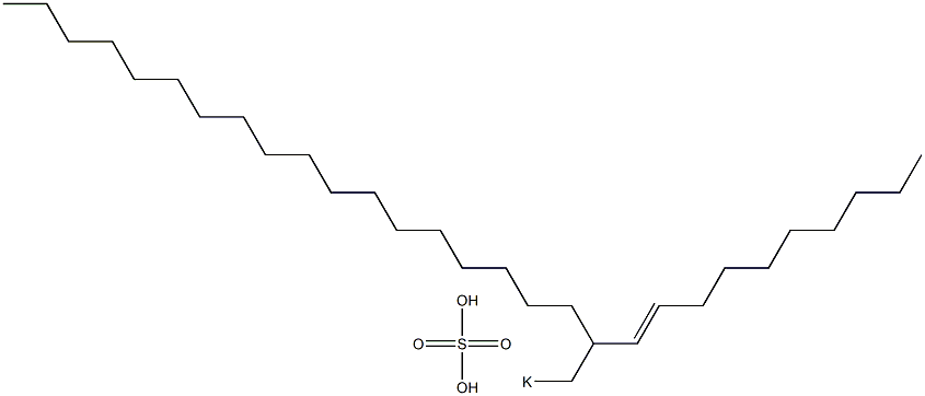 Sulfuric acid 2-(1-decenyl)icosyl=potassium ester salt Struktur