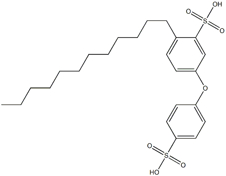 2-Dodecyl-5-(4-sulfophenoxy)benzenesulfonic acid Struktur