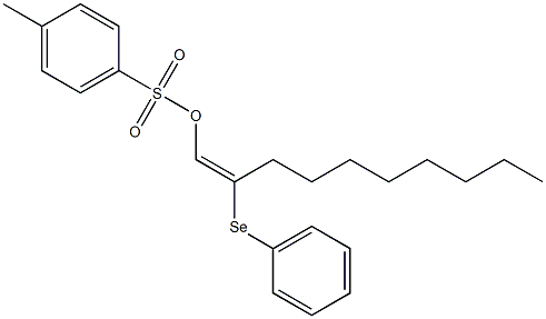 p-Toluenesulfonic acid (E)-2-(phenylseleno)-1-decenyl ester Struktur