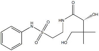 [R,(+)]-2,4-Dihydroxy-3,3-dimethyl-N-[2-(phenylsulfamoyl)ethyl]butyramide Struktur