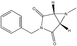 (1S,5R)-3-Benzyl-6-methyl-3,6-diazabicyclo[3.1.0]hexane-2,4-dione Struktur