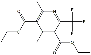 3,4-Dihydro-6-methyl-4-methyl-2-trifluoromethylpyridine-3,5-dicarboxylic acid diethyl ester Struktur