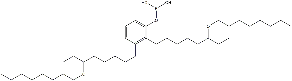 Phosphorous acid bis[6-(octyloxy)octyl]phenyl ester Struktur