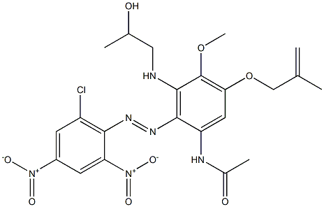 N-[2-(6-Chloro-2,4-dinitrophenylazo)-3-(2-hydroxypropylamino)-4-methoxy-5-(2-methyl-2-propenyloxy)phenyl]acetamide Struktur