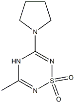 5-(Pyrrolidin-1-yl)-3-methyl-4H-1,2,4,6-thiatriazine 1,1-dioxide Struktur