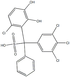 (6-Chloro-2,3-dihydroxyphenyl)(3,4,5-trichlorophenyl)phenylmethanesulfonic acid Struktur