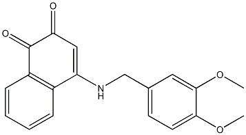 4-[(3,4-Dimethoxybenzyl)amino]naphthalene-1,2-dione Struktur