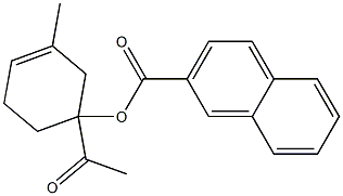 2-Naphthoic acid 1-acetyl-3-methyl-3-cyclohexenyl ester Struktur