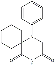 1-Phenyl-1,4-diazaspiro[5.5]undecane-3,5-dione Struktur