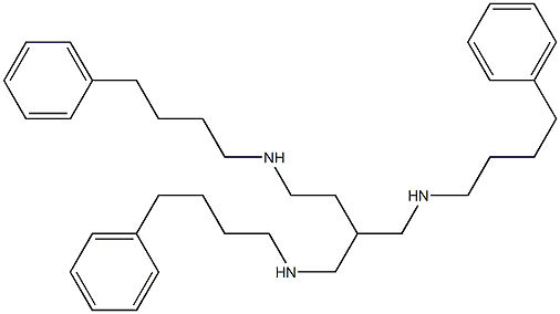 N,N'-Bis(4-phenylbutyl)-2-[[(4-phenylbutyl)amino]methyl]butane-1,4-diamine Struktur