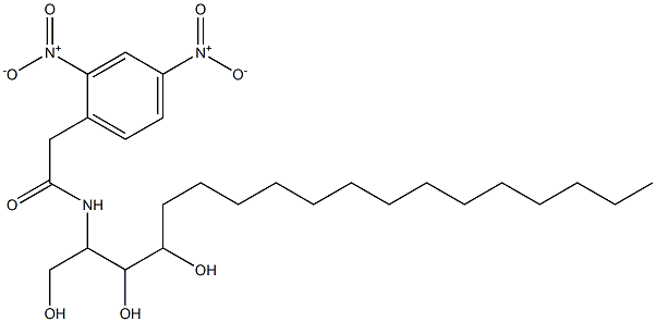 N-[2,3-Dihydroxy-1-(hydroxymethyl)heptadecyl]-2,4-dinitrobenzeneacetamide Struktur