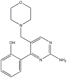 2-[2-Amino-5-[morpholinomethyl]pyrimidin-4-yl]phenol Struktur