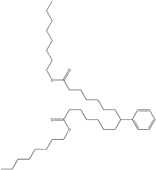 7-Phenyltridecane-1,13-dicarboxylic acid dioctyl ester Struktur