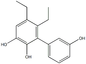 5,6-Diethyl-1,1'-biphenyl-2,3,3'-triol Struktur