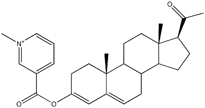 3-(20-Oxopregna-3,5-dien-3-yloxycarbonyl)-1-methylpyridinium Struktur