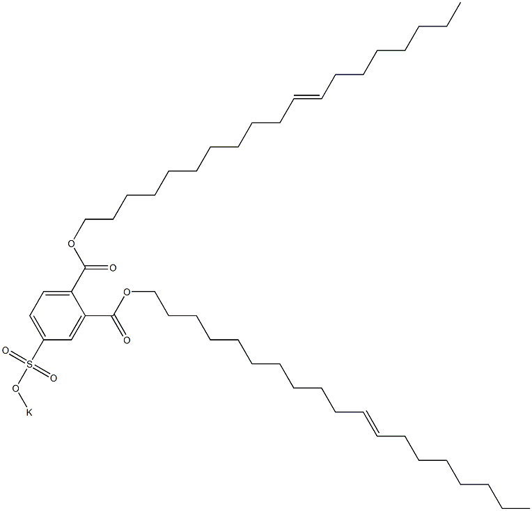 4-(Potassiosulfo)phthalic acid di(11-nonadecenyl) ester Struktur