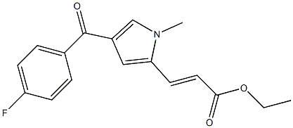 (E)-3-[1-Methyl-4-[4-fluorobenzoyl]-1H-pyrrol-2-yl]acrylic acid ethyl ester Struktur