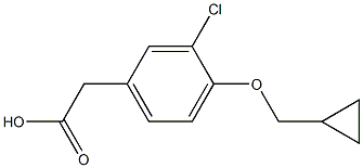 3-Chloro-4-(cyclopropylmethoxy)benzeneacetic acid Struktur