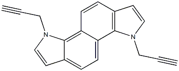 3,8-Dihydro-3,8-bis(2-propynyl)indolo[7,6-g]indole Struktur