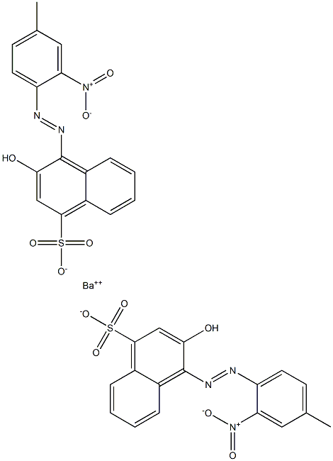 Bis[1-[(4-methyl-2-nitrophenyl)azo]-2-hydroxy-4-naphthalenesulfonic acid]barium salt Struktur