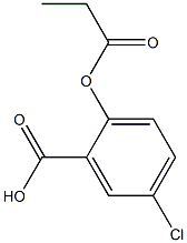 2-Propanoyloxy-5-chlorobenzoic acid Struktur