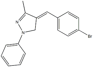 1-Phenyl-3-methyl-4,5-dihydro-4-(4-bromobenzylidene)-1H-pyrazole Struktur