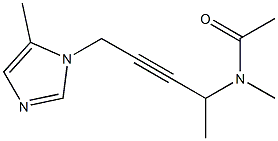 N-Methyl-N-[1-methyl-4-(5-methyl-1H-imidazol-1-yl)-2-butynyl]acetamide Struktur