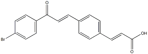 3-[4-[(E)-3-(4-Bromophenyl)-3-oxo-1-propenyl]phenyl]propenoic acid Struktur