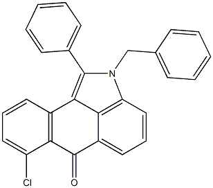 1-Phenyl-2-benzyl-7-chloronaphth[1,2,3-cd]indol-6(2H)-one Struktur