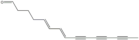 (5E,7E)-5,7-Pentadecadiene-9,11,13-triynal Struktur