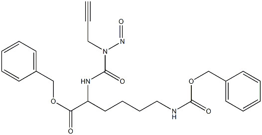 1-(2-Propynyl)-1-nitroso-3-[5-[[(benzyloxy)carbonyl]amino]-1-[(benzyloxy)carbonyl]pentyl]urea Struktur