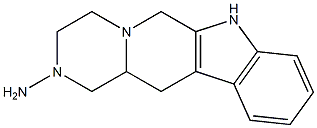 1,2,3,4,6,7,12,12a-Octahydro-2-aminopyrazino[1',2':1,6]pyrido[3,4-b]indole Struktur