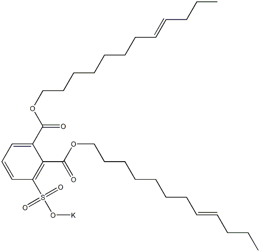 3-(Potassiosulfo)phthalic acid di(8-dodecenyl) ester Struktur