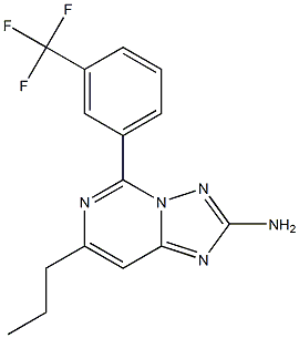 2-Amino-5-[3-trifluoromethylphenyl]-7-propyl[1,2,4]triazolo[1,5-c]pyrimidine Struktur