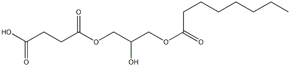 Succinic acid hydrogen 1-[2-hydroxy-3-(octanoyloxy)propyl] ester Struktur