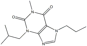 7-Propyl-3-isobutyl-1-methylxanthine Struktur