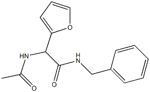 N-Benzyl-2-(acetylamino)-2-(2-furyl)acetamide Struktur