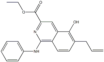 6-(2-Propenyl)-5-hydroxy-1-anilinoisoquinoline-3-carboxylic acid ethyl ester Struktur