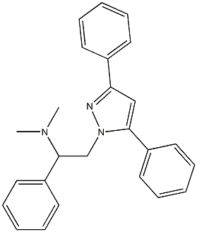 3,5-Diphenyl-1-[2-phenyl-2-(dimethylamino)ethyl]-1H-pyrazole Struktur