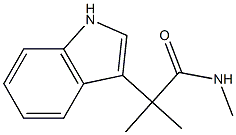 N-Methyl-2,2-dimethyl-2-(1H-indol-3-yl)acetamide Struktur