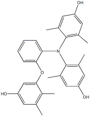 N,N-Bis(4-hydroxy-2,6-dimethylphenyl)-2-(5-hydroxy-2,3-dimethylphenoxy)benzenamine Struktur