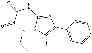 2-[[4-Phenyl-5-methylthiazol-2-yl]amino]-2-oxoacetic acid ethyl ester Struktur