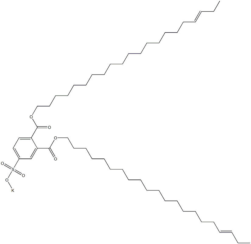 4-(Potassiosulfo)phthalic acid di(18-henicosenyl) ester Struktur