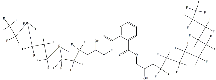 Phthalic acid di[3-(henicosafluorodecyl)-2-hydroxypropyl] ester Struktur