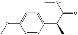 [S,(+)]-2-(p-Methoxyphenyl)-N-methylbutyramide Struktur