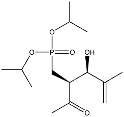 [(2S,3R)-2-Acetyl-3-hydroxy-4-methyl-4-pentenyl]phosphonic acid diisopropyl ester Struktur