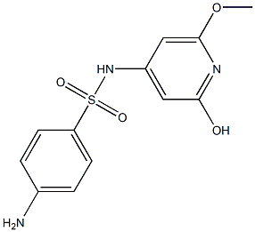 N-(6-Methoxy-2-hydroxy-4-pyridyl)-4-aminobenzenesulfonamide Struktur