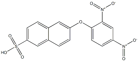 6-(2,4-Dinitrophenoxy)-2-naphthalenesulfonic acid Struktur